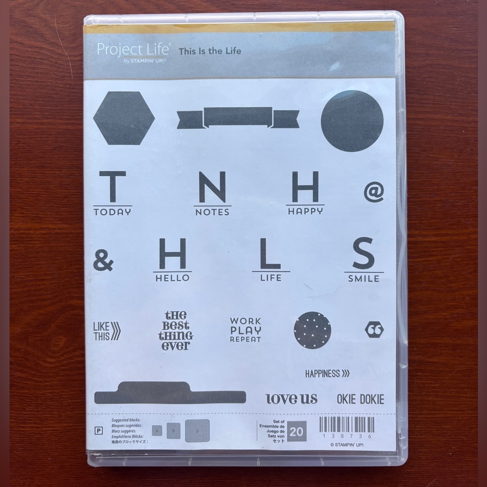 Stampin' Up! Project Life Stamp Set This is the Life 20 Stamps